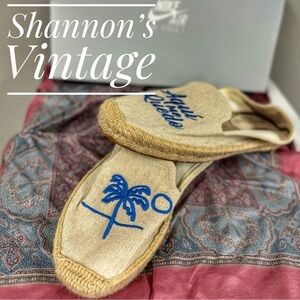 Soludos X Rosewood Mayakoba Espadrilles sz 8 Natural Tan Slip On Flats